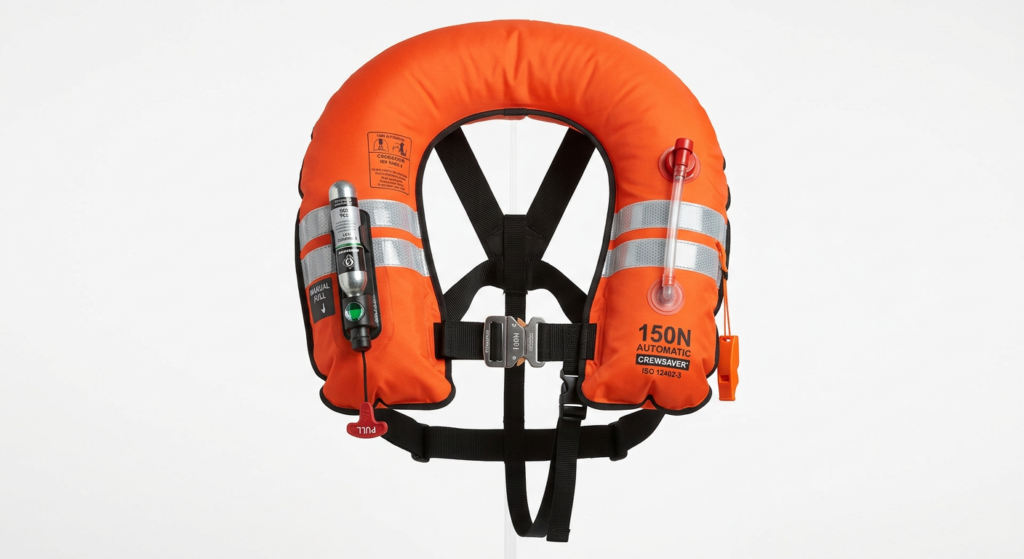 un gilet de 150 N gonflé